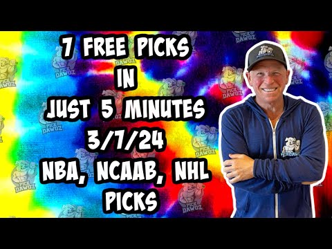 NBA, NCAAB, NHL Best Bets for Today Picks & Predictions Thursday 3/7/24 | 7 Picks in 5 Minutes