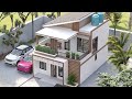 Fantastic Small House Design, House 6x8 Meters with 3 BEDROOM and Balcony, Most Beautiful 2 Storey