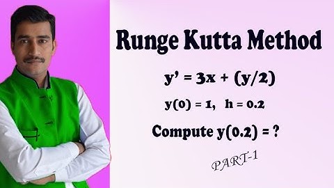 Range Kutta method of fourth order numerical method GOOD example(PART-1)