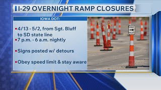 1-29 Ramp Overnight Closures 4/13/2026