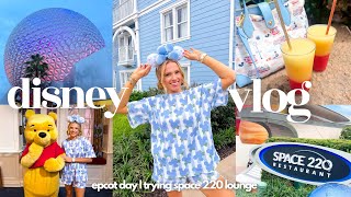 DISNEY WORLD VLOG | FULL EPCOT DAY, SPACE 220 LOUNGE, DISNEY OUTFIT INFO, UNEXPECTED CHARACTER MEETS