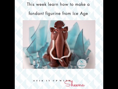 Making Manny the wooly mammoth using fondant