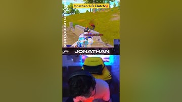 JONATHAN GAMING HACKER LIKE 1v3 CLUTCH🥶CLUTCH OR WOTT😱#jonathan #jonathangaming #bgmi #pubgmobile