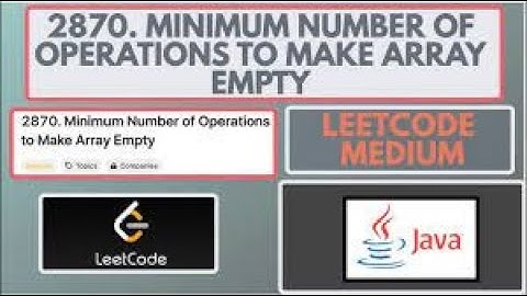 2870. Minimum Number of Operations to Make Array Empty - Java