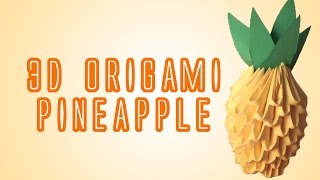 3D Origami Pineapple Tutorial
