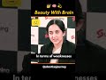 Beauty with brain✅️🌟 #motivation #mostbrilliantanswersofupscipsias#iasofficer#ipsofficer