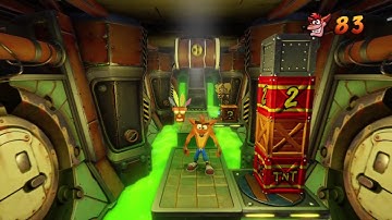 Crash Bandicoot N. Sane Trilogy 100% Walkthrough Part 16 - Toxic Waste (No commentary)