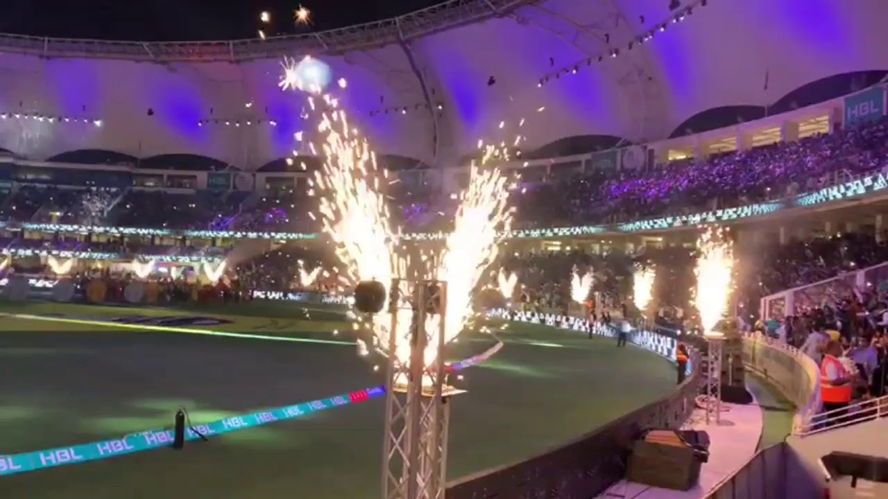 PSL SEASON 4 opening caremoney fireworks 2019