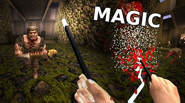 Quake Remaster mod: Super Magic Wand gameplay