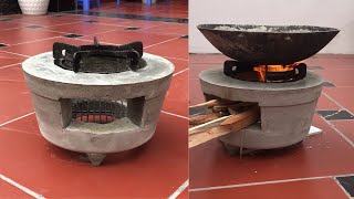Outdoor Wood-burning Stove - How To Make With Plastic Pots - Super Gas Saving Ideas
