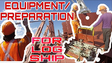 PREPARATION FOR THE EQUIPMENT TO NEXT LOADING CARGOES  OF LOGS TURNBUCKLE,STEEL POLLY,CHAIN,CABLE WI