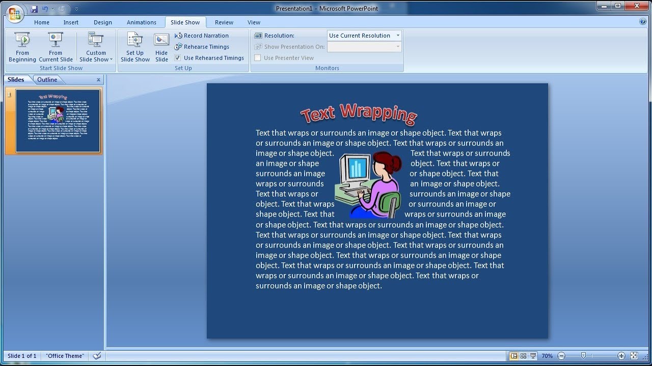 Powerpoint Training How To Make Text Wrapping In Powerpoint Youtube