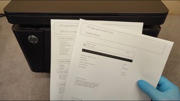 HOW TO PRINT SELF TEST PAGE ON HP LASERJET MFP M125A, M126A. PRINT CONFIGURATION REPORT, DEMO PAGE
