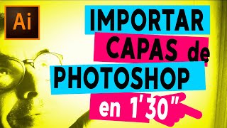 Como COPIAR varias CAPAS de PHOTOSHOP a ILLUSTRATOR sin fusionar cc 2022