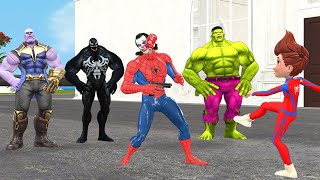 Game GTA 5 Superhero| SpiderMan vs Bad Guy Joker, venom vs Iron man, Batman rescue Spider-Man, Hulk