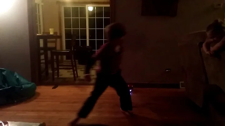 Crazy kid dancing