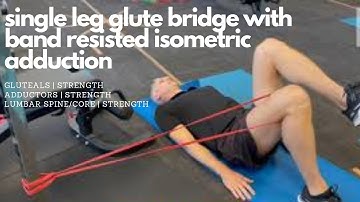 Single Leg Glute Bridge with Band Resisted Isometric Adduction