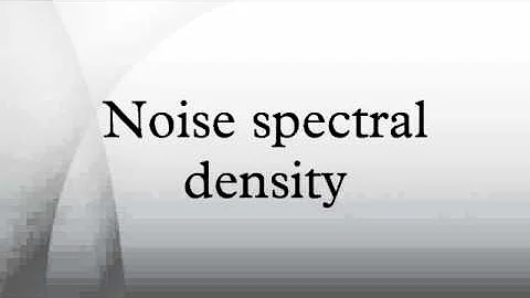 Noise spectral density