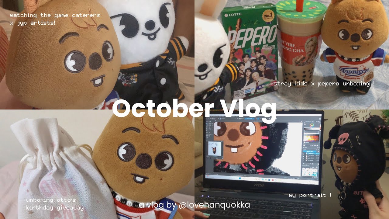 skzoo vlog 🎐: asmr unboxings, pepero x stray kids, watching, and more! | stay vlog