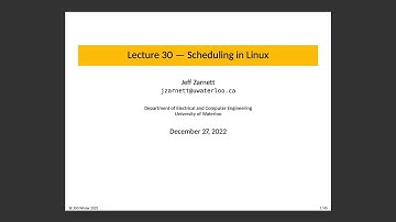 SE 350 Lecture 30: Scheduling in Linux