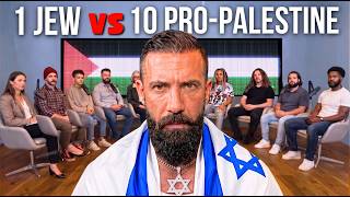1 Jew vs 10 Pro-Palestine Activists