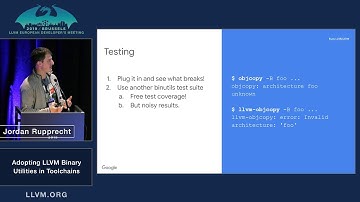 2019 EuroLLVM Developers’ Meeting: J. Rupprecht “Adopting LLVM Binary Utilities in Toolchains”