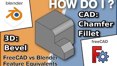 How to Fillet, Chamfer, Bevel ? Blender 3D Vs FreeCAD | CAD Operation Comparison | Beginner Friendly