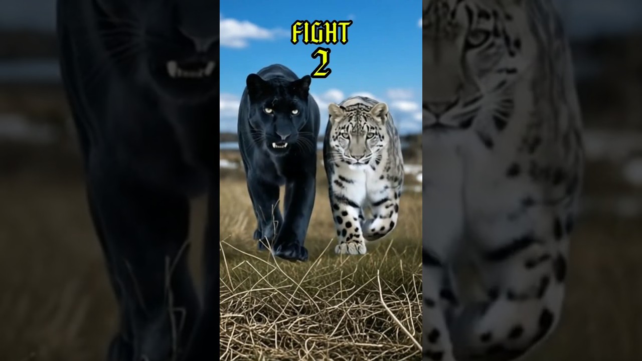 Black Panther vs Snow Leopard (Animal Versus)