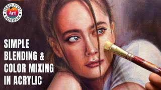 Simple Method of Blending and Color Mixing | Acrylic Portrait Painting Tutorial by Debojyoti Boruah