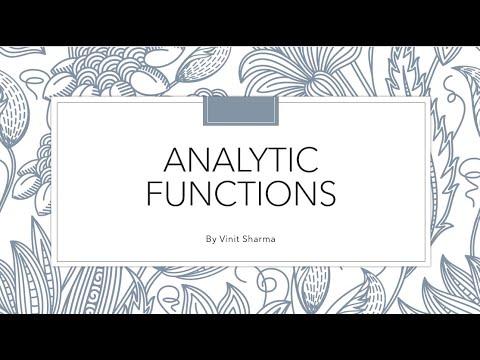 SQL Analytic functions