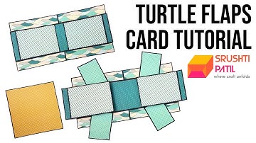 Turtle Flaps Card Tutorial by Srushti Patil | How to make easy scrapbook cards | Greeting Card Ideas