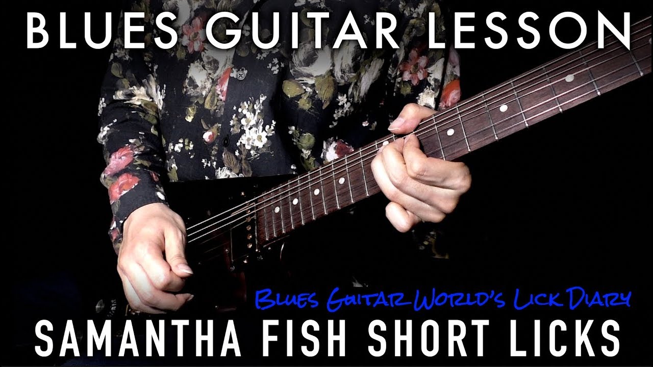 [TAB & SLOW] Samantha Fish Blues Licks in D - Blues Guitar Lesson ...