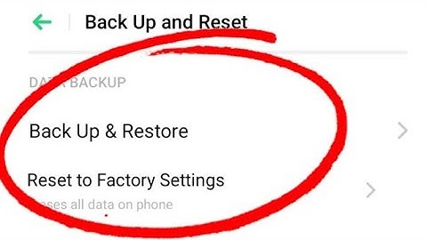 OPPO F11 Factory Reset Setting