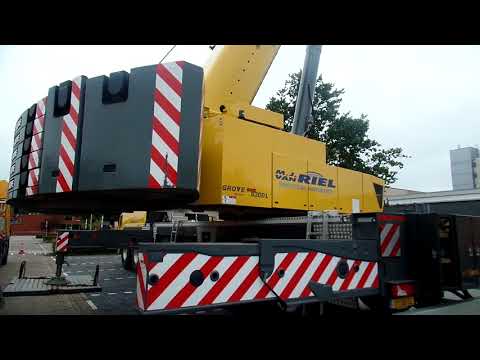 GROVE GMK6300L IN ACTION,TYPICAL CRANE ENGINE SOUND !