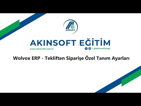 Wolvox Erp Tekliften Siparişe Özel Alan Tanım Aktarım Ayarları
