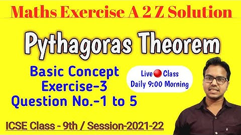 Live Class 9 Pythagoras theorem