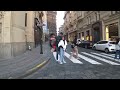 Walking through the central streets of Prague