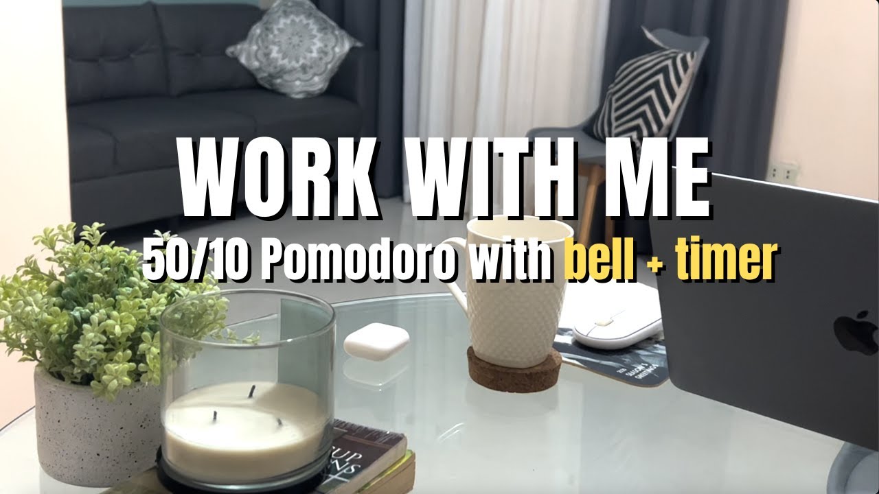 2 hour STUDY / WORK WITH ME | 50/10 Pomodoro with countdown timer ⏰ ...