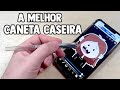 FIZ A MELHOR CANETA CASEIRA PARA DESENHAR NO CELULAR - Muito fácil, faça você também!