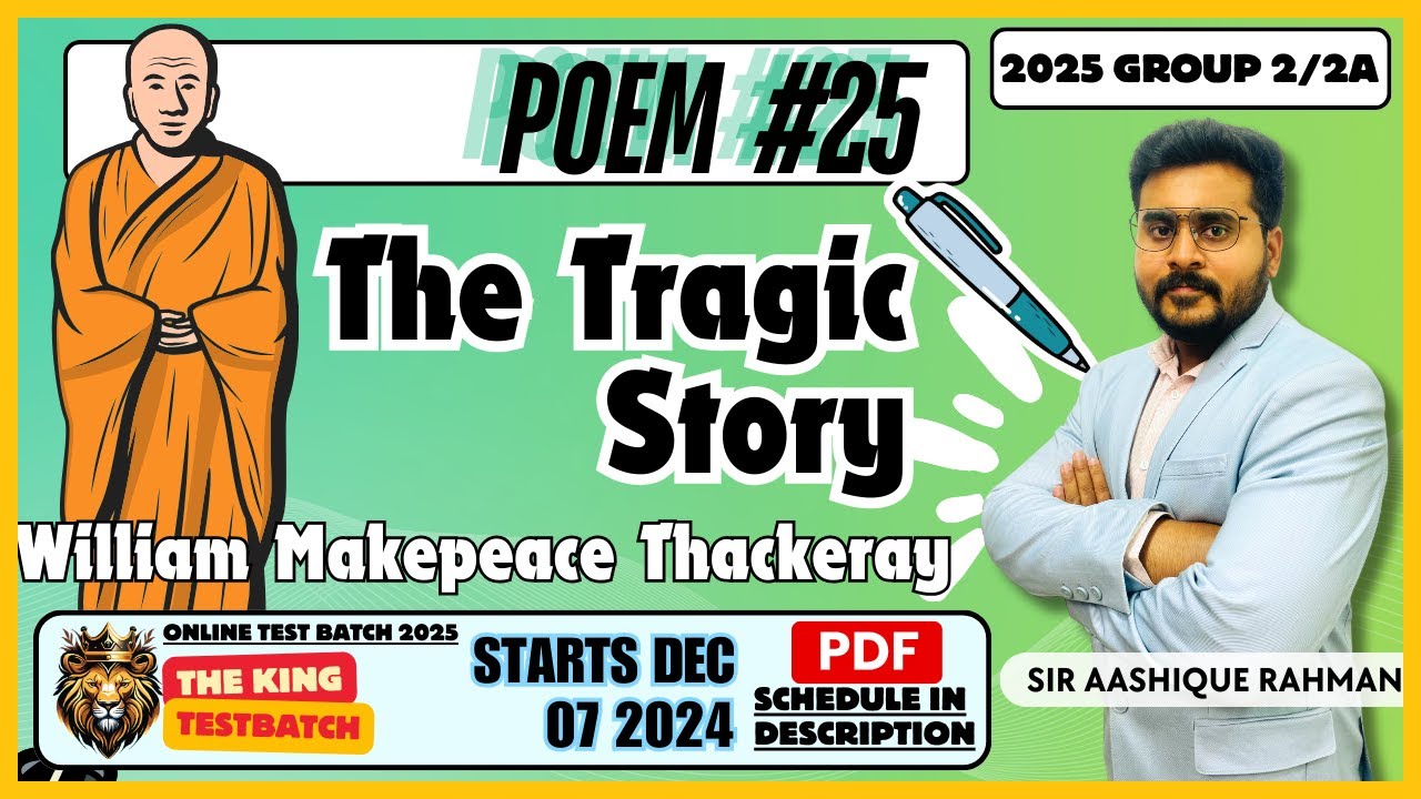 A Tragic Story Poem 25 TNPSC General English 95 + Guaranteed 2024