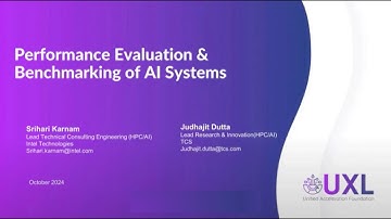Performance Evaluation & Benchmarking of AI Systems (APAC)