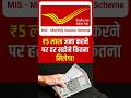 Post Office MIS How Much Will You Get Every Month If You Deposit 5 Lakh Postoffice Mis 
