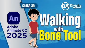 Adobe Animate CC 2025 | Complete Course | Walk Cycle Animation with Bone Tool | 2D Animation