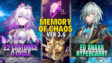 [NEW MoC 12] E2S1 Castorice 0 Cycle & E0S1 Anaxa Hyper | Memory of Chaos 3.6 | Full ⭐ | H:SR