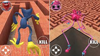 Playing As Mommy Long Legs Vs Playing As Nightmare Huggy Wuggy In The Maze? Garrys Mod Ppt