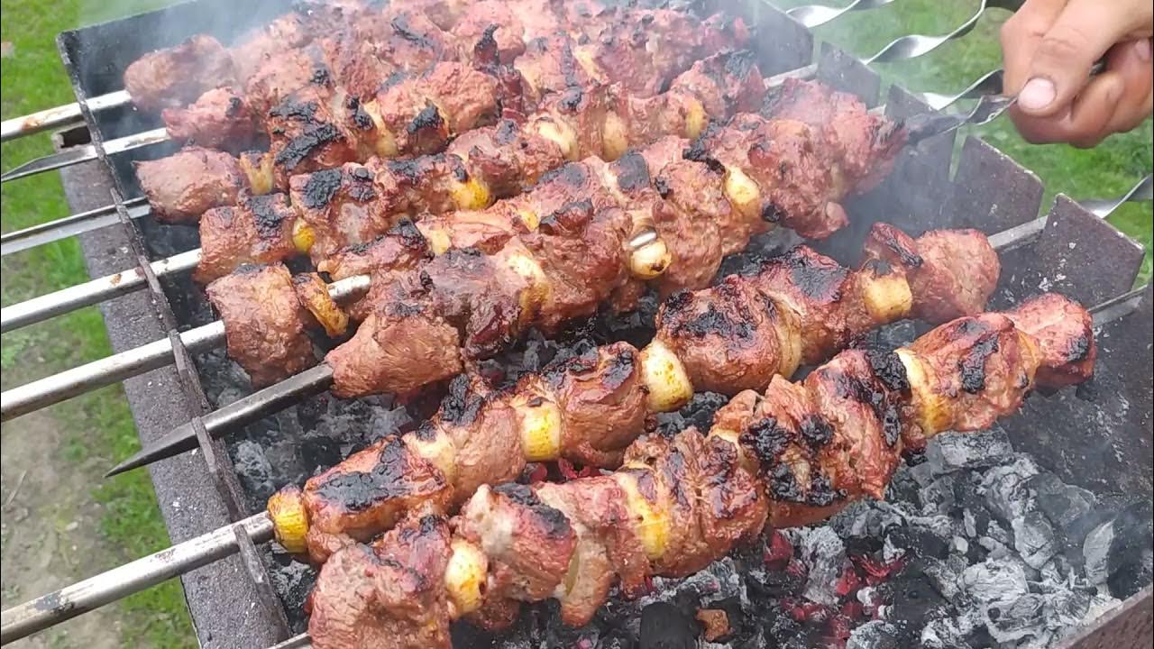 Сочный шашлык на сковороде. Сочный шашлык на сковороде