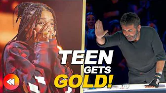 13-Year-Old Singer IMPRESSES Simon Cowell and Earns the GOLDEN BUZZER on AGT!