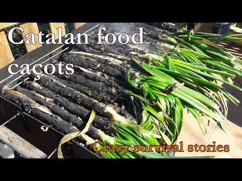 Calçots catalan food. How to cook and eat them 🇪🇸