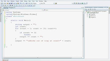 Statements Break and Continue in C#.net