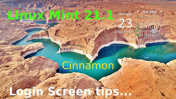 Linux Mint 21.1 - Cinnamon - Login screen.